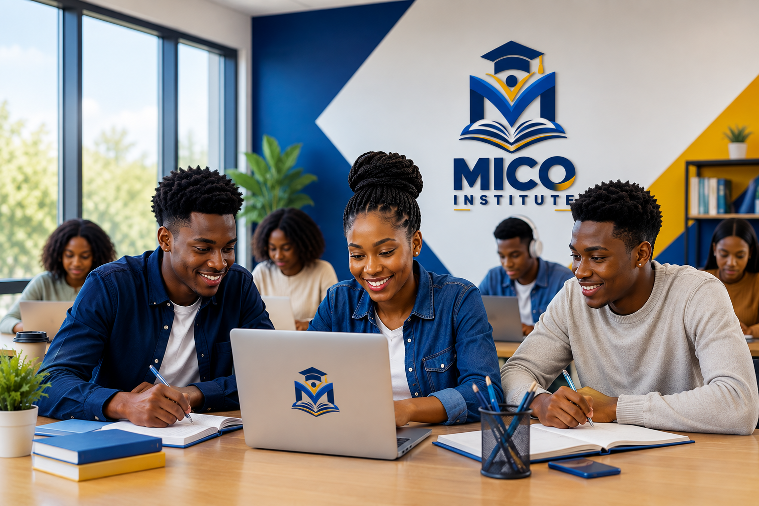 Students learning at Mico Institute
